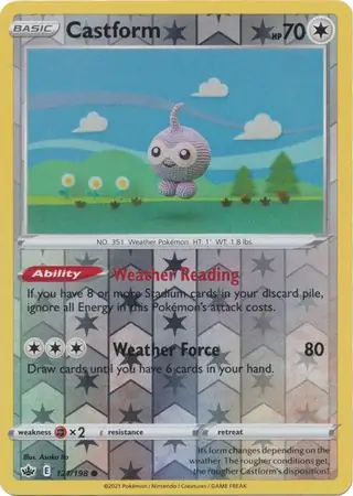 121/198 Castform CRE Common Reverse Holo