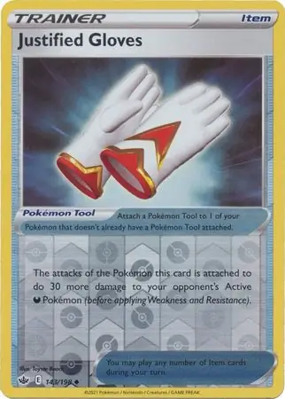 143/198 Justified Gloves CRE Uncommon Reverse Holo