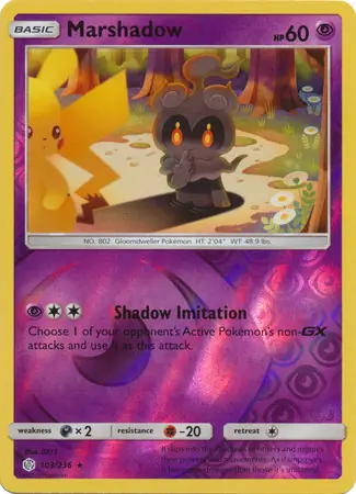 103/236 Marshadow CEC Rare Reverse Holo