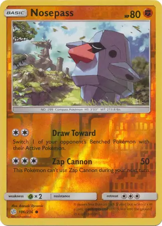 106/236 Nosepass CEC Common Reverse Holo
