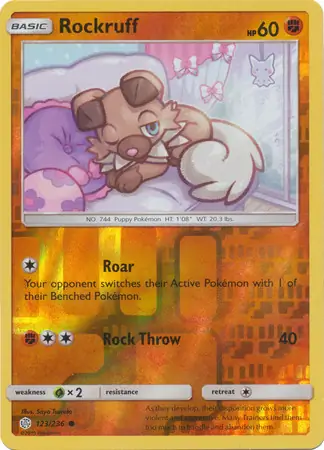 123/236 Rockruff CEC Common Reverse Holo