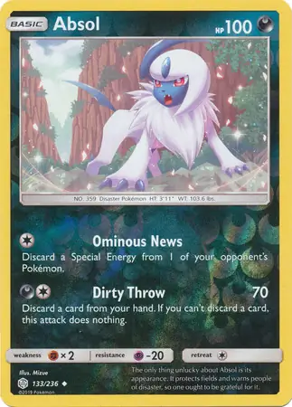 133/236 Absol CEC Uncommon Reverse Holo