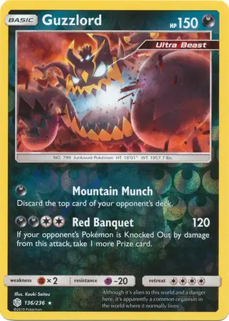 136/236 Guzzlord CEC Rare Holo Reverse Holo