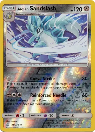 138/236 Alolan Sandslash CEC Rare Reverse Holo