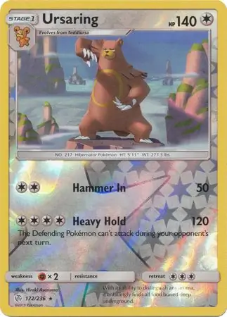 172/236 Ursaring CEC Rare Reverse Holo