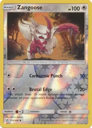 173/236 Zangoose CEC Uncommon Reverse Holo