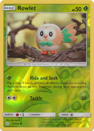 17/236 Rowlet CEC Common Reverse Holo
