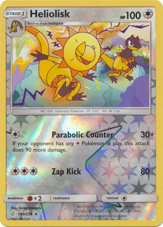 180/236 Heliolisk CEC Rare Reverse Holo