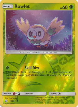 18/236 Rowlet CEC Common Reverse Holo