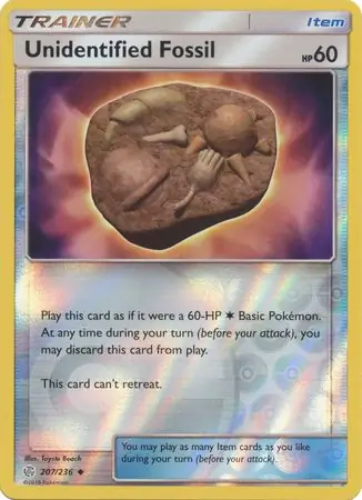 207/236 Unidentified Fossil CEC Uncommon Reverse Holo