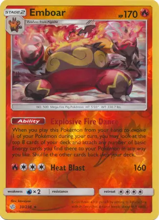 33/236 Emboar CEC Rare Reverse Holo