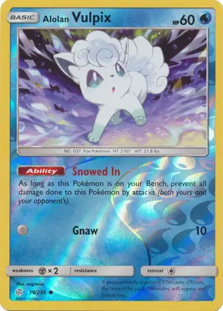 39/236 Alolan Vulpix CEC Common Reverse Holo