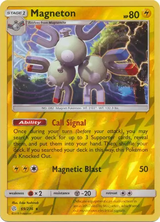 69/236 Magneton CEC Rare Holo Reverse Holo