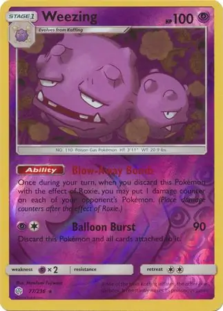 77/236 Weezing CEC Rare Reverse Holo