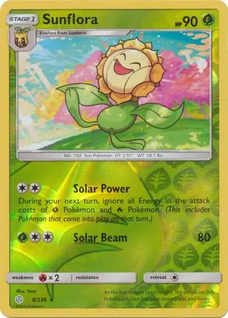 8/236 Sunflora CEC Rare Reverse Holo
