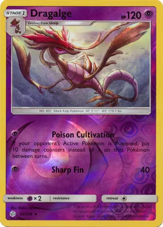 92/236 Dragalge CEC Rare Reverse Holo