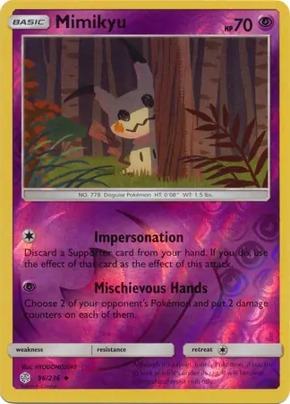 96/236 Mimikyu CEC Uncommon Reverse Holo
