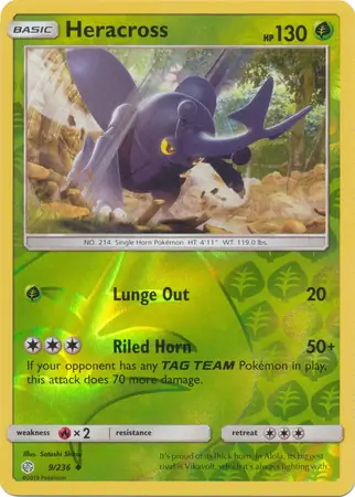9/236 Heracross CEC Uncommon Reverse Holo