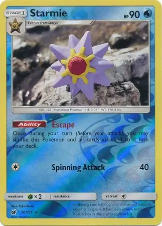 16/111 Starmie CIN Rare Reverse Holo