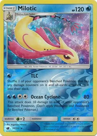 27/111 Milotic CIN Rare Holo Reverse Holo