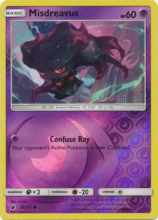 39/111 Misdreavus CIN Common Reverse Holo