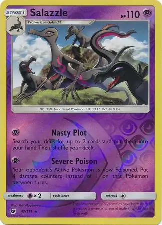 Salazzle Crimson Invasion 47/111 Rare Holo Reverse Holo