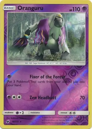 48/111 Oranguru CIN Rare Reverse Holo