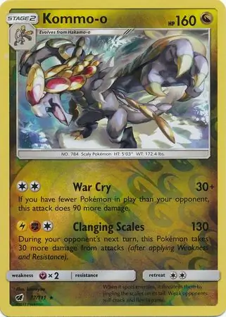 77/111 Kommo-o CIN Rare Reverse Holo