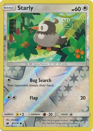 81/111 Starly CIN Common Reverse Holo