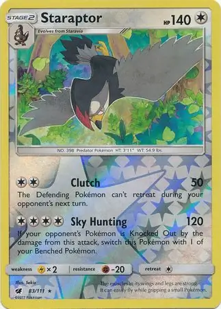83/111 Staraptor CIN Rare Reverse Holo