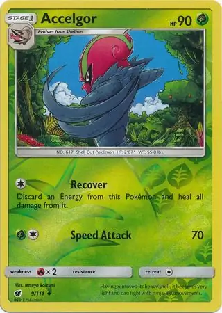 9/111 Accelgor CIN Uncommon Reverse Holo
