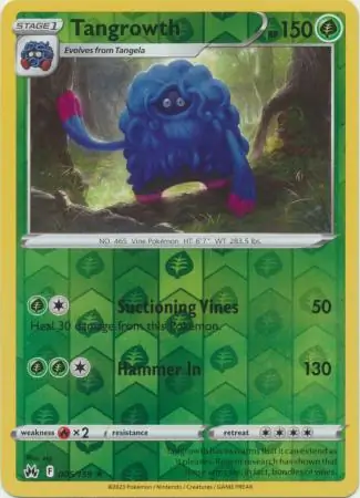 Tangrowth Crown Zenith 005/159 Rare Reverse Holo