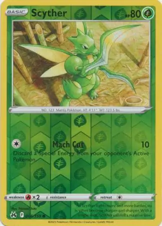 Scyther Crown Zenith 006/159 Common Reverse Holo