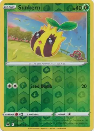 Sunkern Crown Zenith 007/159 Common Reverse Holo
