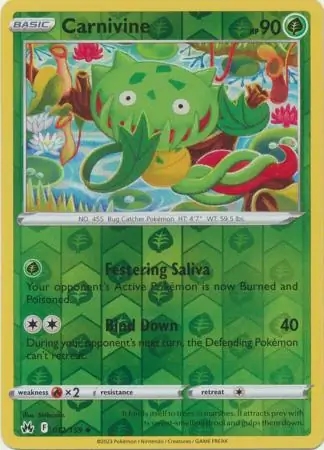 Carnivine Crown Zenith 012/159 Uncommon Reverse Holo