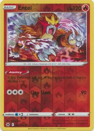 021/159 Entei CRZ Rare Holo Reverse Holo