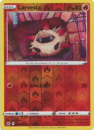 Larvesta Crown Zenith 024/159 Common Reverse Holo