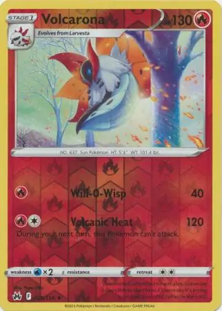 Volcarona Crown Zenith 025/159 Rare Reverse Holo