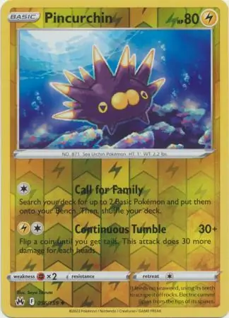 Pincurchin Crown Zenith 056/159 Uncommon Reverse Holo