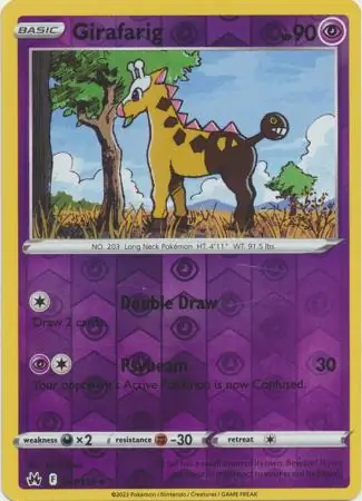 Girafarig Crown Zenith 061/159 Uncommon Reverse Holo