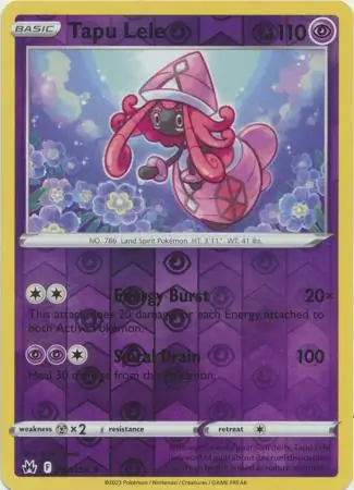Tapu Lele Crown Zenith 064/159 Rare Holo Reverse Holo