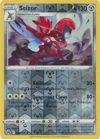 Scizor Crown Zenith 086/159 Rare Reverse Holo