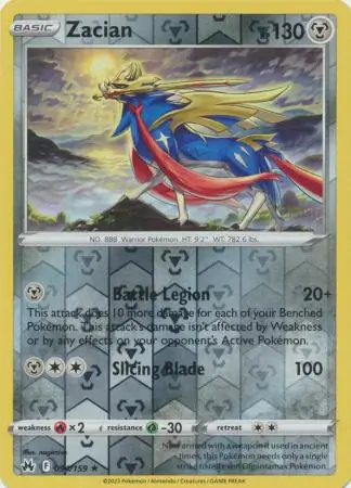 Zacian Crown Zenith 094/159 Rare Holo Reverse Holo