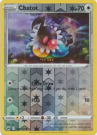Chatot Crown Zenith 112/159 Common Reverse Holo