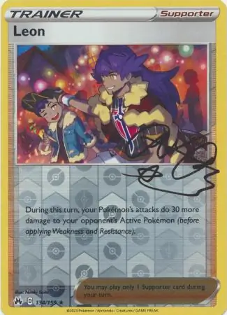 Leon Crown Zenith 134/159 Rare Holo Reverse Holo
