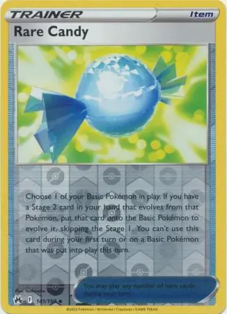 141/159 Rare Candy CRZ Uncommon Reverse Holo