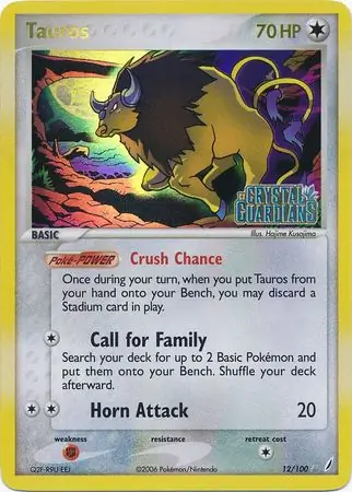 12/100 Tauros CG Rare Holo Reverse Holo