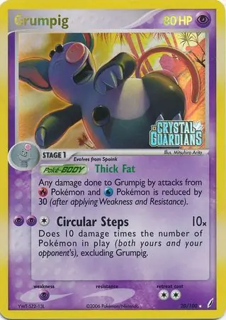 20/100 Grumpig CG Rare Reverse Holo