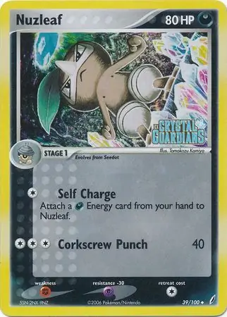 39/100 Nuzleaf CG Uncommon Reverse Holo