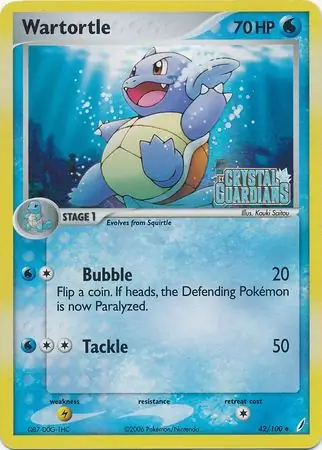 42/100 Wartortle CG Uncommon Reverse Holo